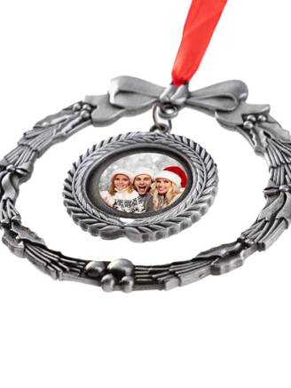 Zawieszka dwustronna-wieniec złoty