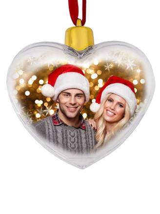 Bombka dwustronna-serce