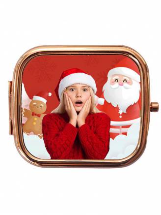 Lusterko różowe-kwadrat