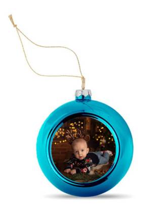 Bombka choinkowa-niebieska