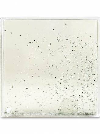 Ramka wodna-srebrny brokat