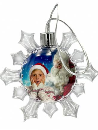 Bombka dwustronna śnieżynka