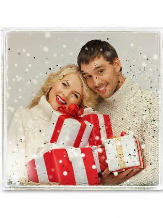 Ramka wodna-srebrny brokat