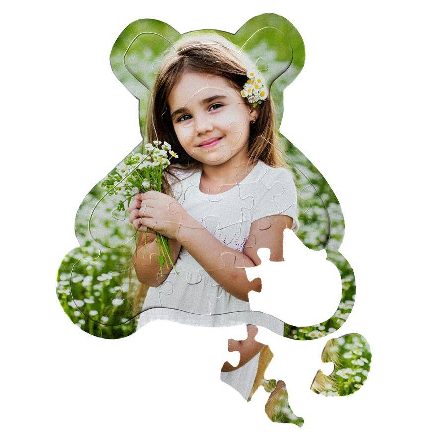 Puzzle tekturowe-miś
