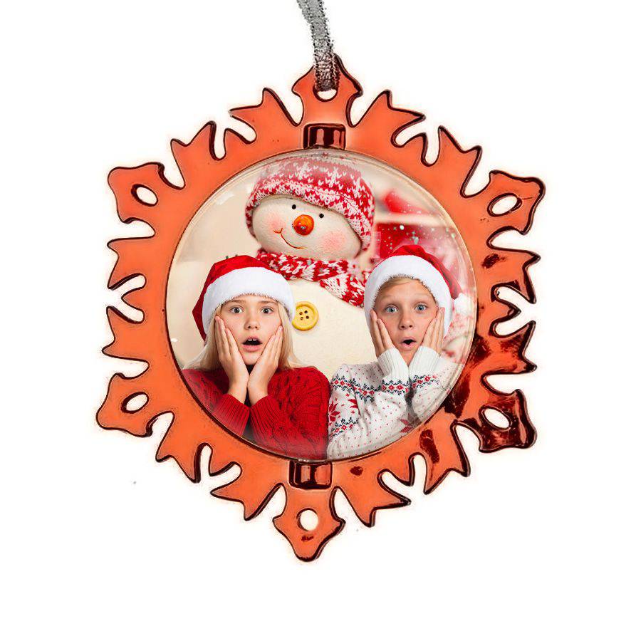 Bombka dwustronna ornament-czerwona